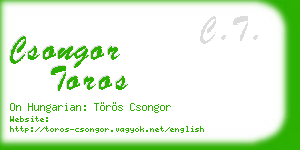 csongor toros business card