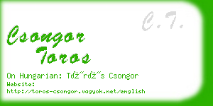 csongor toros business card